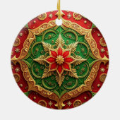 Decorative Red Green Holiday Ornament (Hinten)