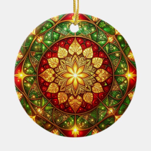 Decorative Red Green Holiday Ornament (Vorne)