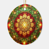Decorative Red Green Holiday Ornament (Links)