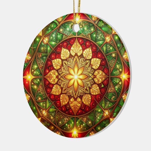 Decorative Red Green Holiday Ornament (Links)