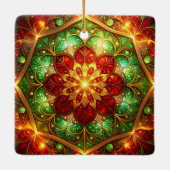 Decorative Red Green Holiday Ornament (Rückseite)