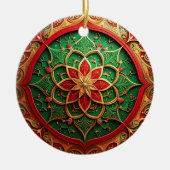 Decorative Red Green Holiday Ornament (Vorne)