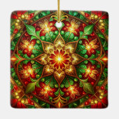 Decorative Red Green Holiday Ornament (Rückseite)