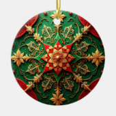 Decorative Red Green Holiday Ornament (Vorne)