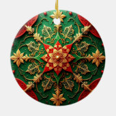 Decorative Red Green Holiday Ornament (Hinten)