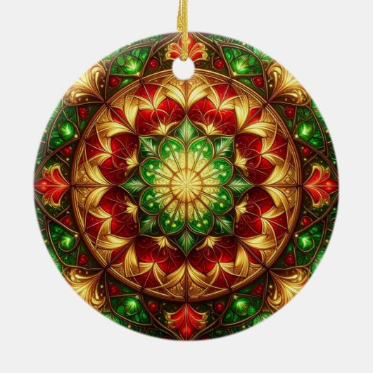 Decorative Red Green Holiday Ornament (Hinten)