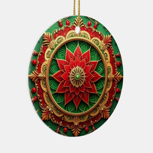 Decorative Red Green Holiday Ornament (Rechts)