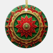Decorative Red Green Holiday Ornament (Vorne)