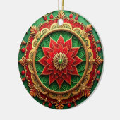 Decorative Red Green Holiday Ornament (Links)
