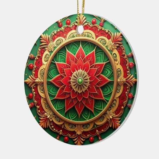 Decorative Red Green Holiday Ornament (Links)