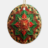 Decorative Red Green Holiday Ornament (Links)