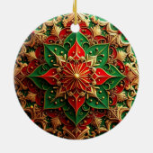 Decorative Red Green Holiday Ornament (Hinten)
