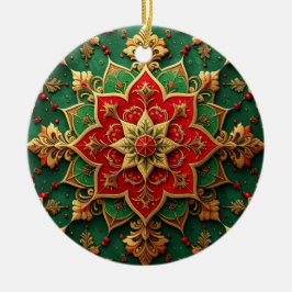 Decorative Red Green Holiday Ornament