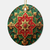 Decorative Red Green Holiday Ornament (Links)