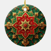 Decorative Red Green Holiday Ornament (Hinten)