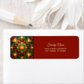 Decorative Red Green Holiday Return Address (Insitu)