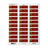 Decorative Red Green Holiday Return Address (Vorne)