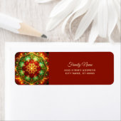 Decorative Red Green Holiday Return Address (Insitu)