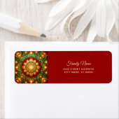 Decorative Red Green Holiday Return Address (Insitu)