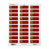 Decorative Red Green Holiday Return Address (Vorne)
