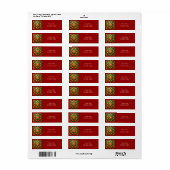 Decorative Red Green Holiday Return Address (Vorne)