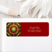 Decorative Red Green Holiday Return Address (Insitu)