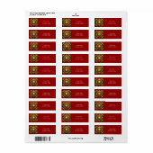 Decorative Red Green Holiday Return Address (Vorne)