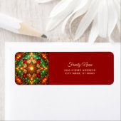 Decorative Red Green Holiday Return Address (Insitu)
