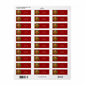 Decorative Red Green Holiday Return Address (Vorne)