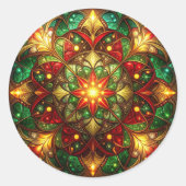 Decorative Red Green Holiday Sticker (Vorderseite)