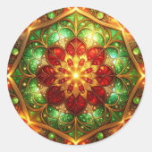 Decorative Red Green Holiday Sticker (Vorderseite)