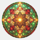 Decorative Red Green Holiday Sticker (Vorderseite)