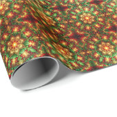 Decorative Red Green Holiday Wrapping Paper Geschenkpapier (Rolleneckpunkt)