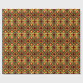 Decorative Red Green Holiday Wrapping Paper Geschenkpapier (Flach)