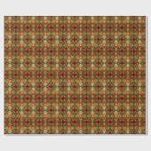 Decorative Red Green Holiday Wrapping Paper Geschenkpapier (Flach)