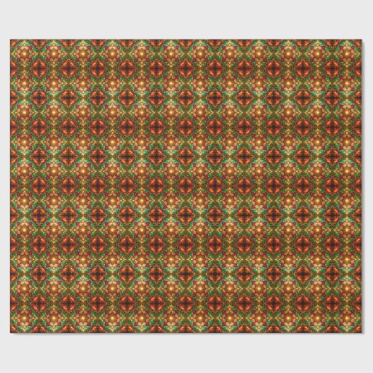 Decorative Red Green Holiday Wrapping Paper Geschenkpapier (Flach)