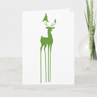 Decorative Reindeer Christmas Holiday Card Feiertagskarte