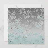 Decorative Reindeer Christmas Snowflakes Karte (Rückseite)
