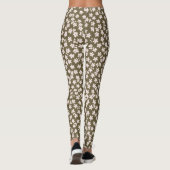 Decorative Retro Japanese Floral Pattern Leggings (Rückseite)