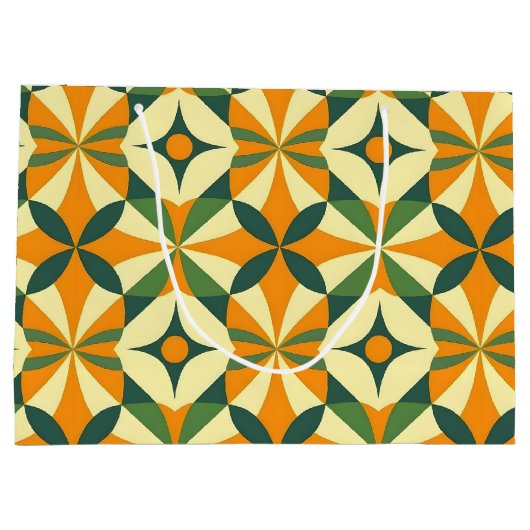 Decorative retro seamless pattern große geschenktüte (Rückseite)
