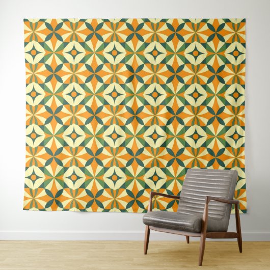 Decorative retro seamless pattern wandteppich (Beispiel (Horizontal))