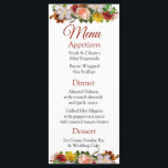 Decorative Rose Gold Bouquet Wedding Menu Card Menükarte<br><div class="desc">Dekorative Elegant Coral Bouquet Wedding Menu Card</div>
