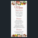 Decorative Rose Gold Bouquet Wedding Menu Card Menükarte<br><div class="desc">Dekorative Elegant Coral Bouquet Wedding Menu Card</div>