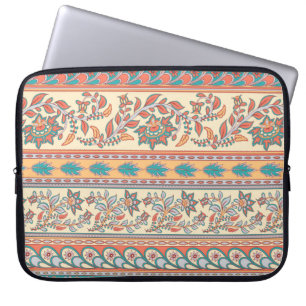 Decorative seamless pattern of borders with flower laptopschutzhülle