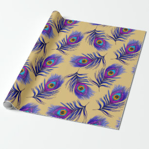 Decorative seamless pattern with beautiful peacock geschenkpapier