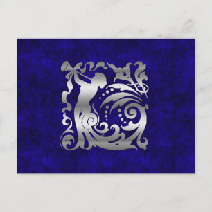 Decorative Silver Christmas Feiertagspostkarte