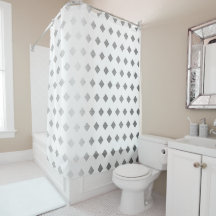 Decorative Silver Gray White Diamond Pattern