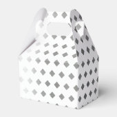 Decorative Silver Gray White Diamond Pattern Geschenkschachtel (Rückseite)
