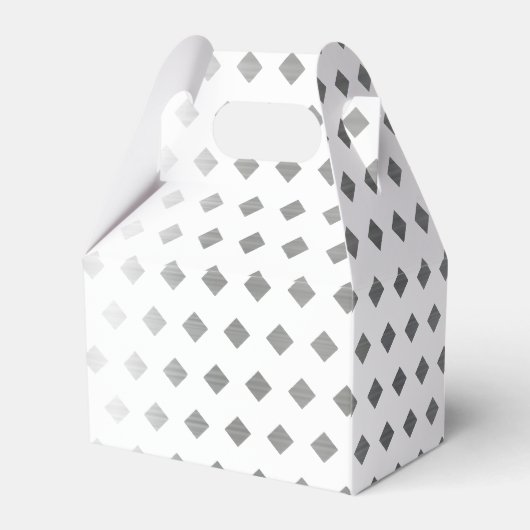 Decorative Silver Gray White Diamond Pattern Geschenkschachtel (Rückseite)