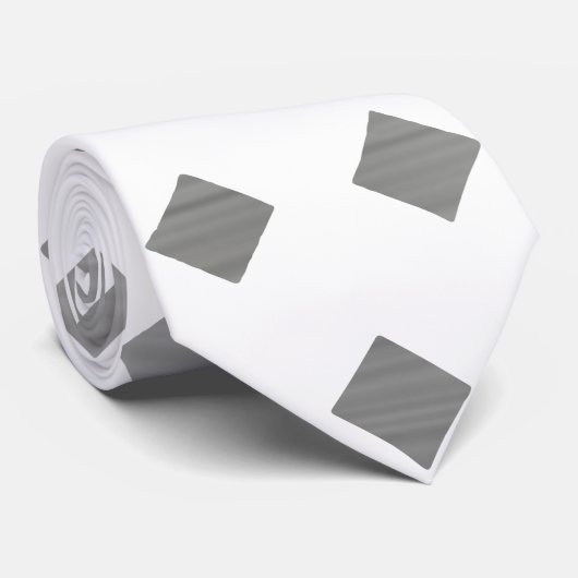 Decorative Silver Gray White Diamond Pattern Krawatte (Gerollt)